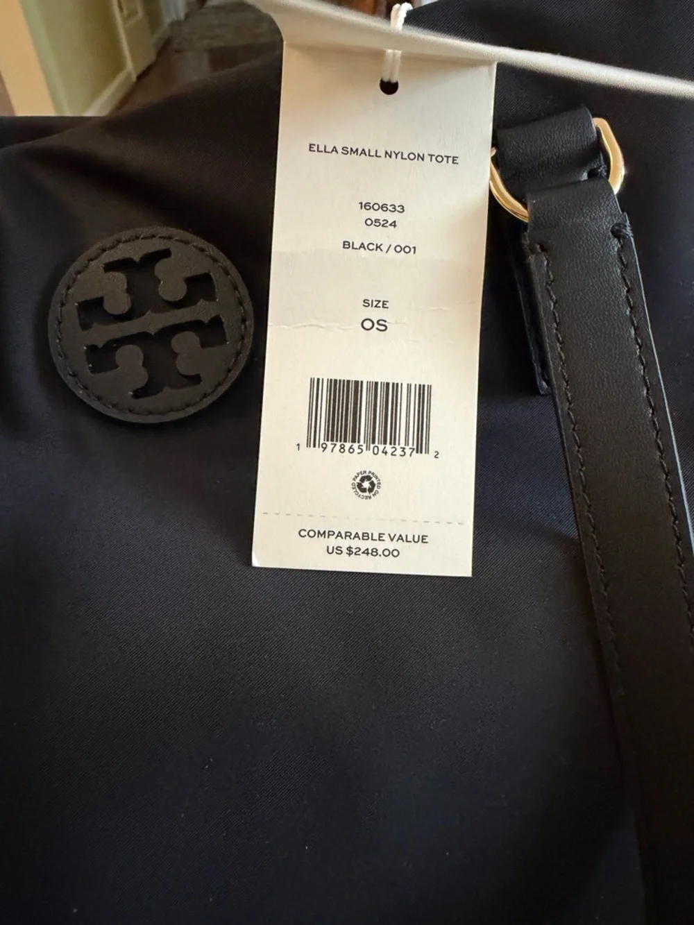 NEW Tory Burch ELLA Nylon Tote Bag with Dual Straps